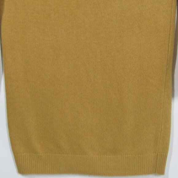 TULAROSA NWT Sweater Mini Dress L Off Shoulder Mustard Gold Cozy Minimalist - Picture 3 of 9